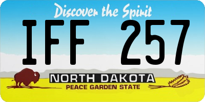 ND license plate IFF257