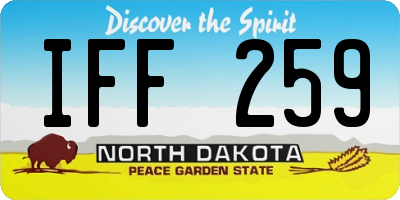 ND license plate IFF259