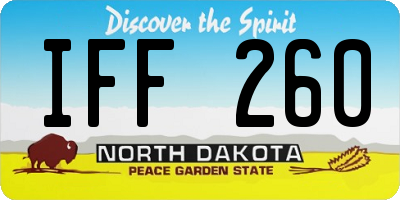 ND license plate IFF260