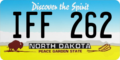 ND license plate IFF262