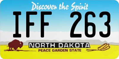 ND license plate IFF263