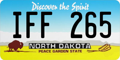 ND license plate IFF265