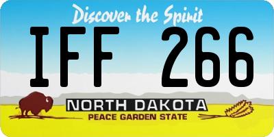ND license plate IFF266