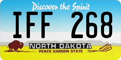 ND license plate IFF268