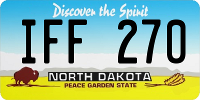 ND license plate IFF270