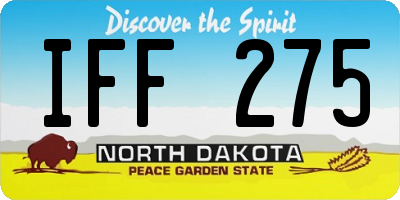 ND license plate IFF275