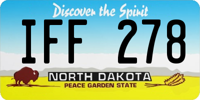 ND license plate IFF278