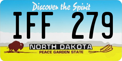 ND license plate IFF279