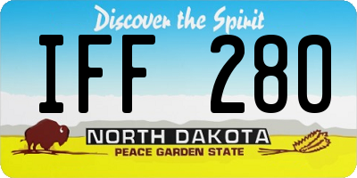 ND license plate IFF280