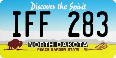 ND license plate IFF283
