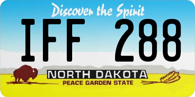 ND license plate IFF288