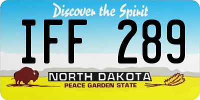 ND license plate IFF289