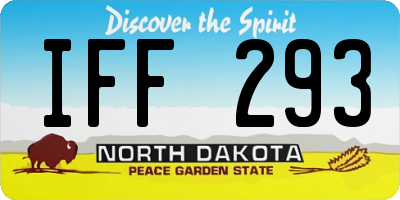 ND license plate IFF293