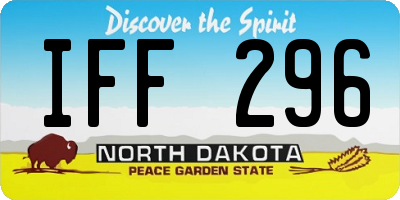 ND license plate IFF296