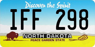 ND license plate IFF298