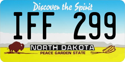 ND license plate IFF299
