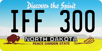 ND license plate IFF300