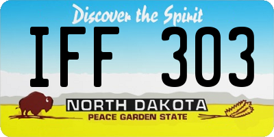ND license plate IFF303