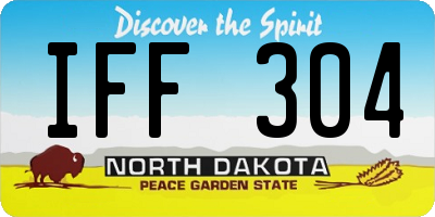ND license plate IFF304