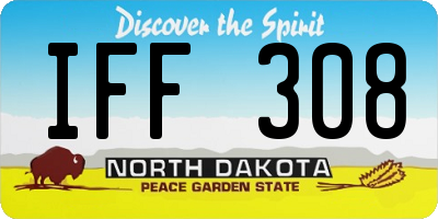 ND license plate IFF308