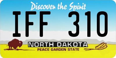 ND license plate IFF310