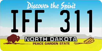 ND license plate IFF311