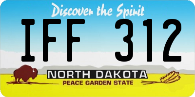 ND license plate IFF312