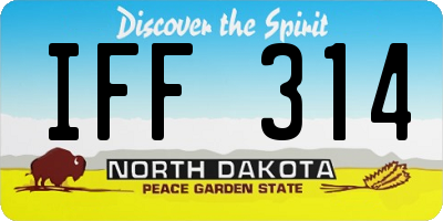 ND license plate IFF314