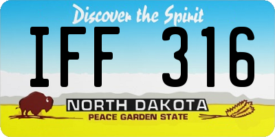ND license plate IFF316