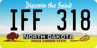 ND license plate IFF318