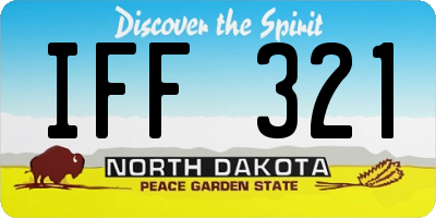 ND license plate IFF321