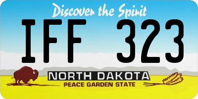 ND license plate IFF323