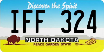 ND license plate IFF324