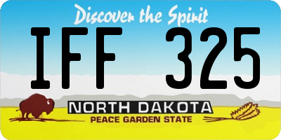 ND license plate IFF325