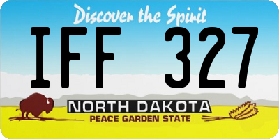 ND license plate IFF327