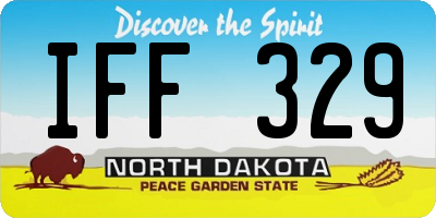 ND license plate IFF329