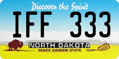 ND license plate IFF333