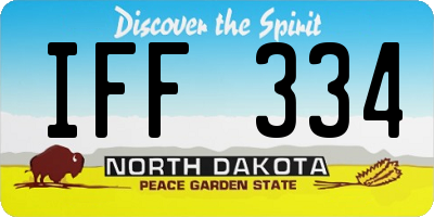 ND license plate IFF334