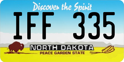 ND license plate IFF335
