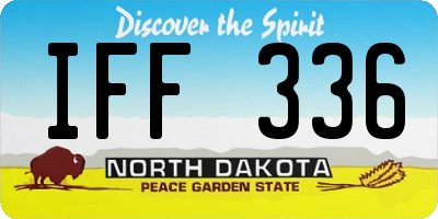 ND license plate IFF336