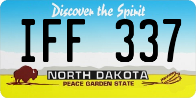 ND license plate IFF337
