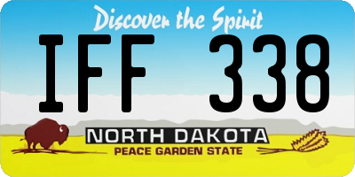 ND license plate IFF338