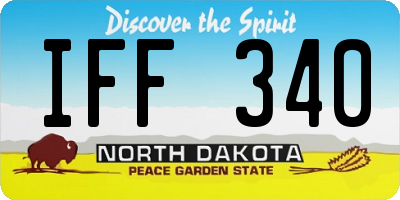 ND license plate IFF340