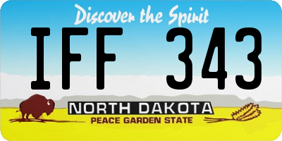 ND license plate IFF343