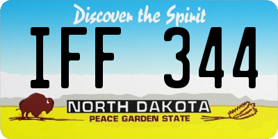 ND license plate IFF344