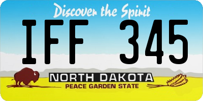 ND license plate IFF345