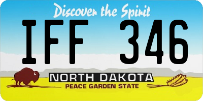 ND license plate IFF346