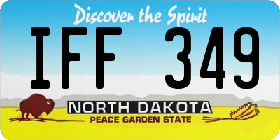 ND license plate IFF349