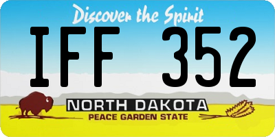 ND license plate IFF352