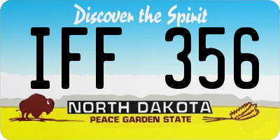 ND license plate IFF356